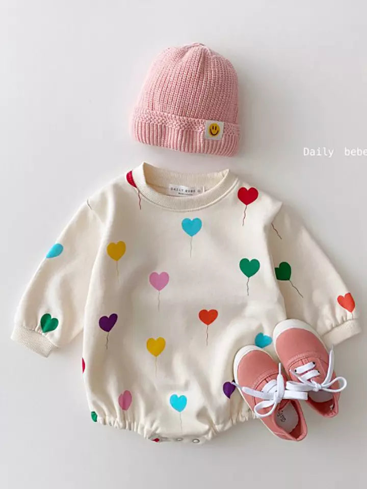 Heart Balloon Baby Bodysuit