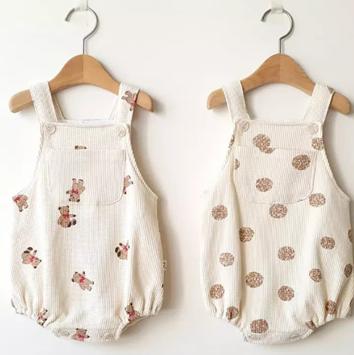 Waffle Dungarees Bodysuit