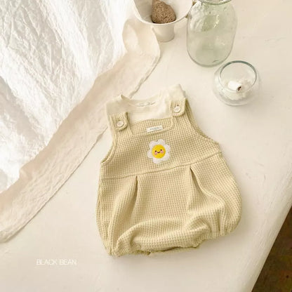 Bebe Waffle Dungarees Set