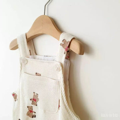 Waffle Dungarees Bodysuit