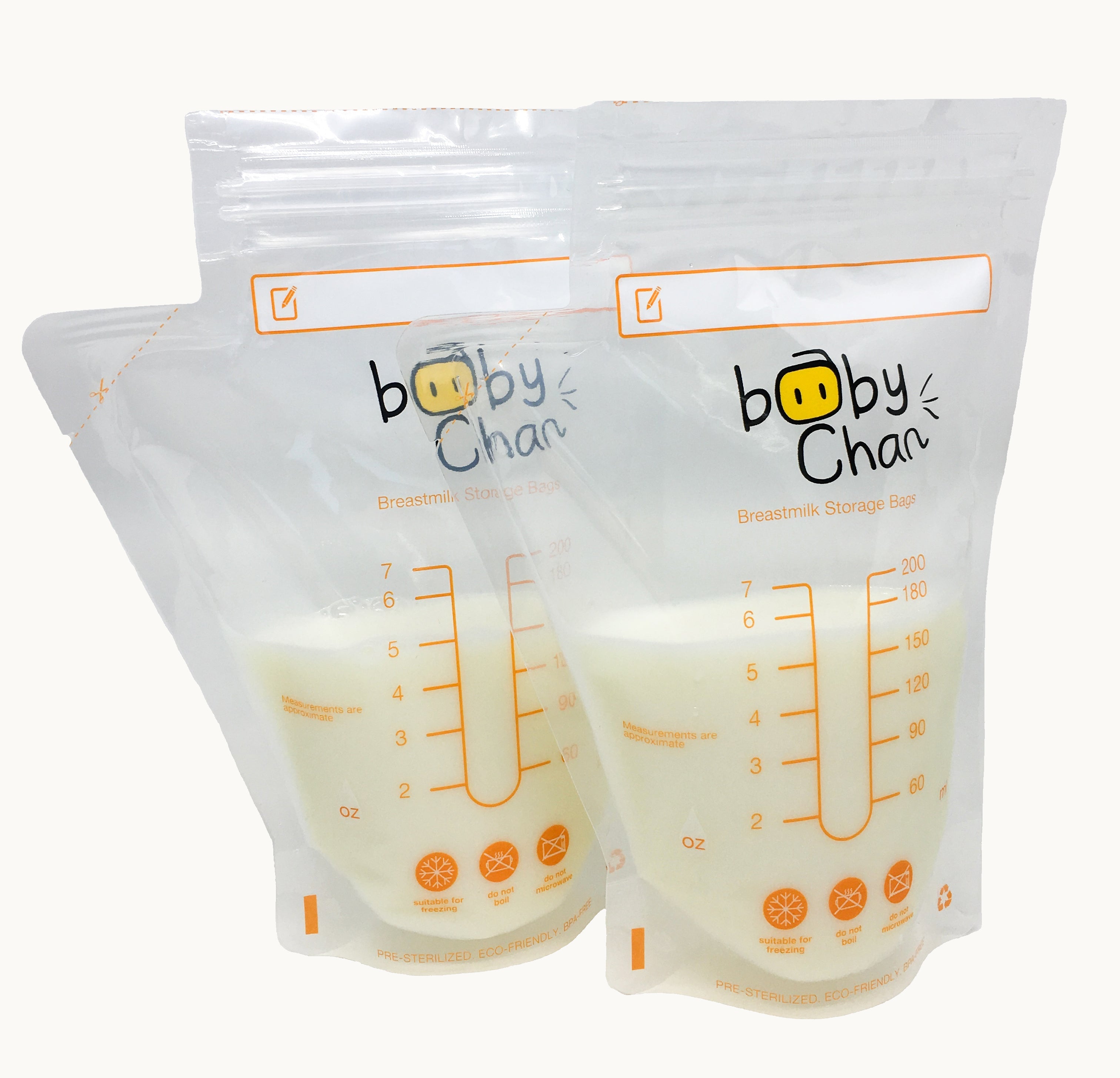 Baby Chan Breast Milk Storage Bags, 6.8 oz / 200ml